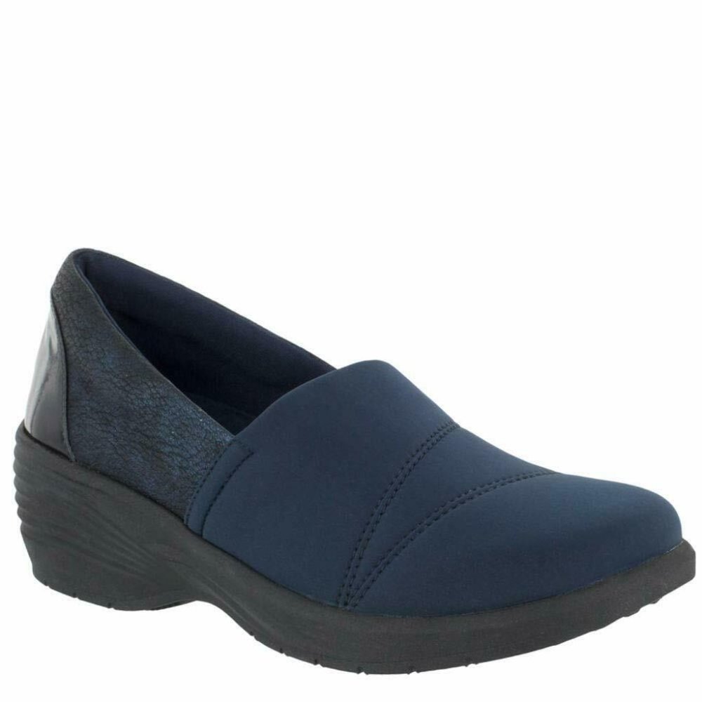 NIB Navy Blue SoLite Easy Street Womens Solo Loafers SlipOn Comfort Size 12 B